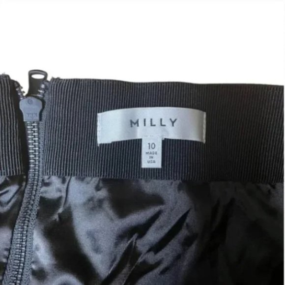 Milly Zip Back Tweed Wool Skirt Size 10 - Picture 2 of 7